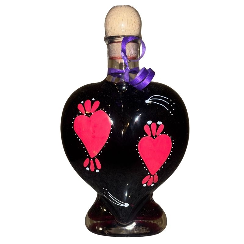 Hand Painted Heart Bottle - Decorative Hearts
