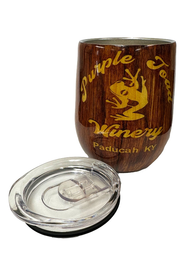 Vaso de grano de madera de sapo púrpura de 12 oz