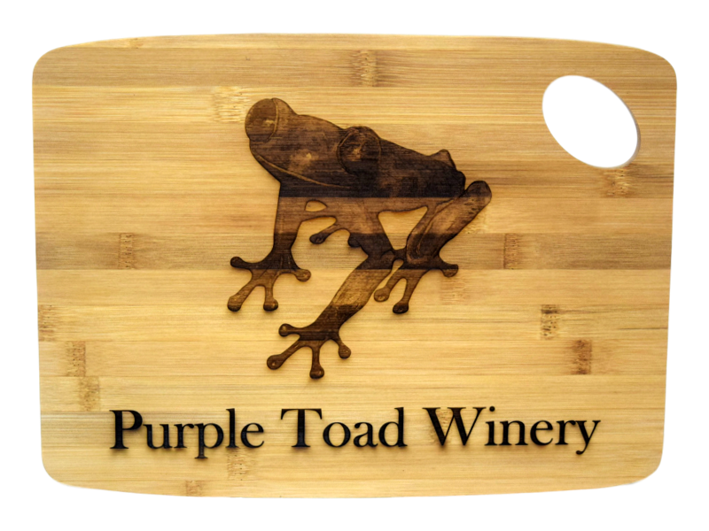 Large Cutting Board with Hole - Purple Toad Logo – Purple Toad Winery