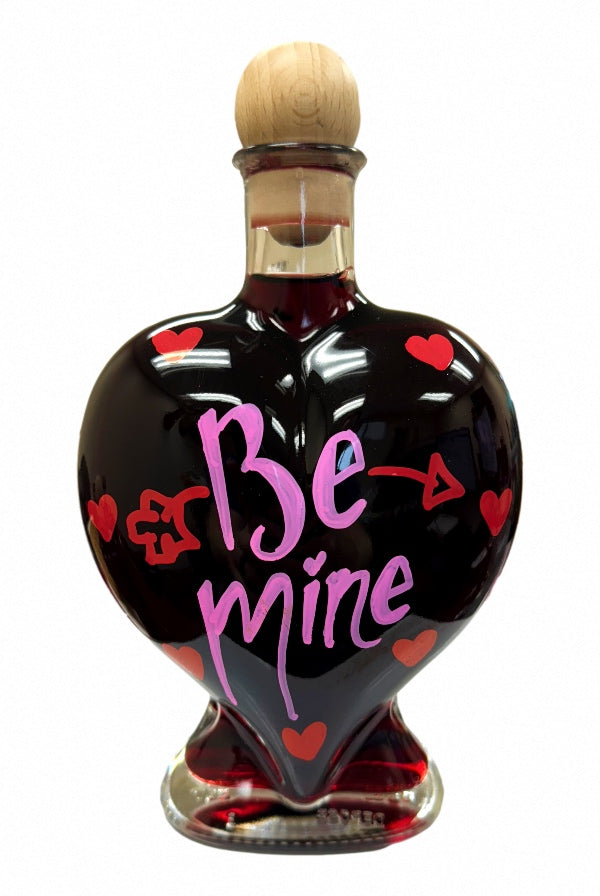 Hand Painted Heart Bottle - Be Mine