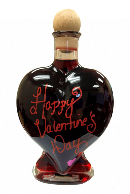 Hand Painted Heart Bottle - Happy Valentine's Day