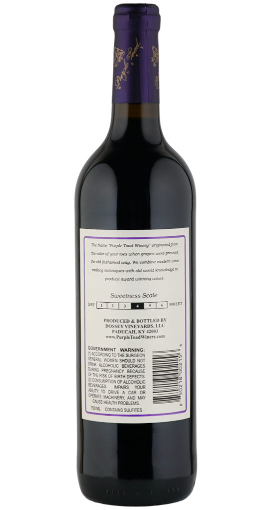 Sweet Soft Red Purple Toad Winery