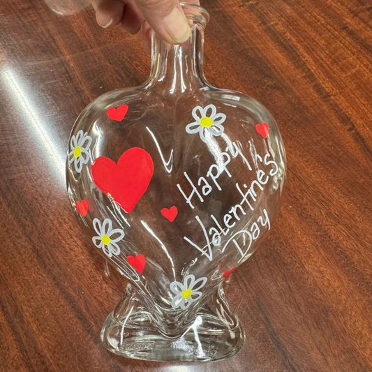 Happy Valentine’s Day Heart Bottle - Black and Bruised