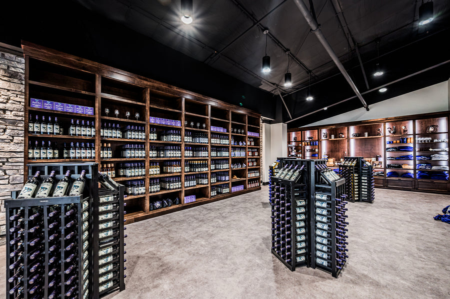 Purple Toad tasting room and wine selection in Bowling Green