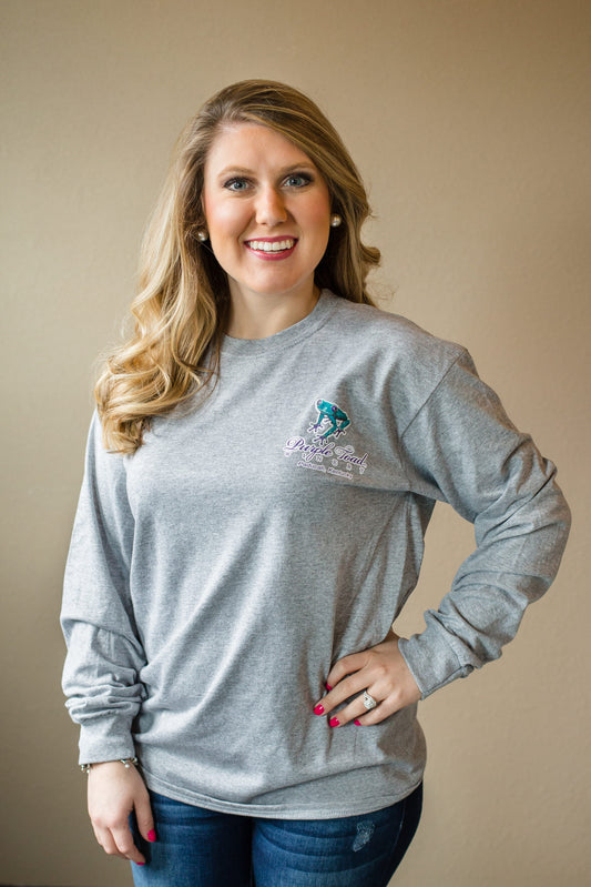 Grey Women's Purple Toad Unisex Long Sleeve T Shirt