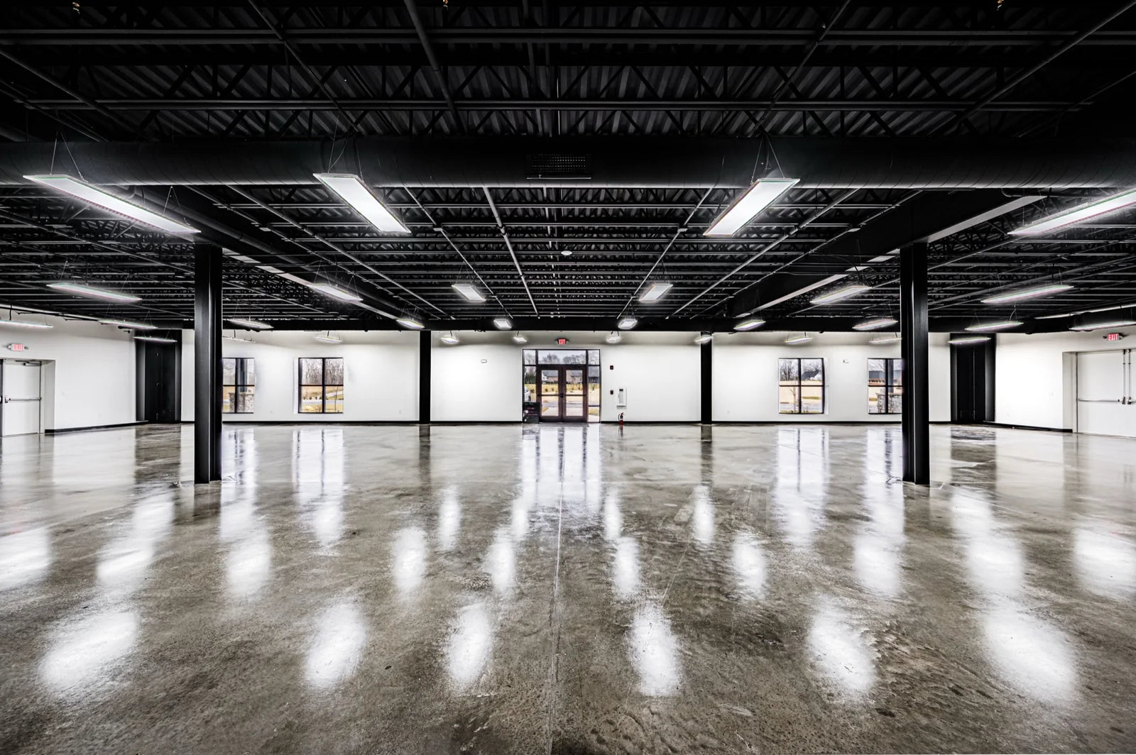 Large climate-controlled indoor reception hall at the Bowling Green venue