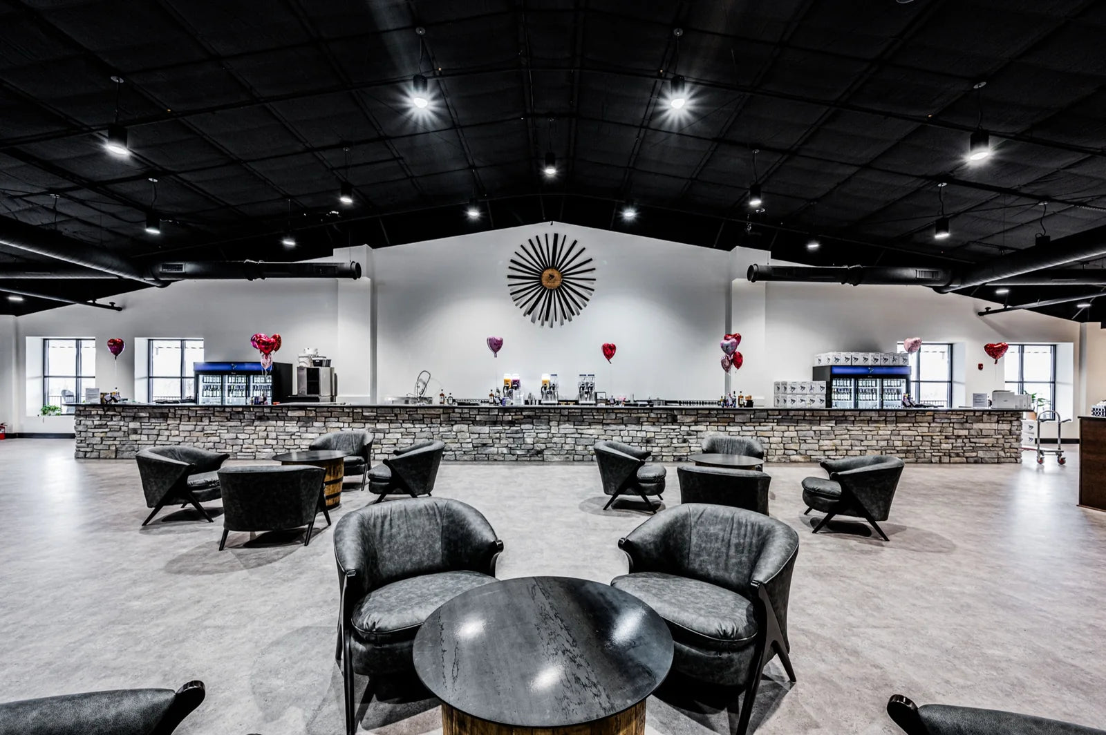 Main indoor tasting room and bar at Purple Toad Winery in Bowling Green