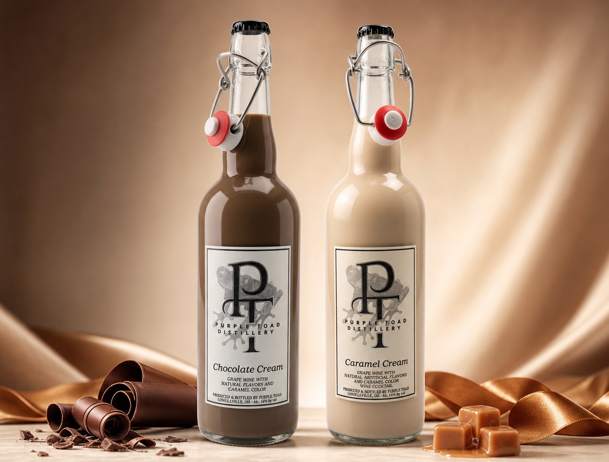 Chocolate Cream and Caramel Cream wines